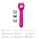 Roller pentru masaj facial 9 in 1 MicroNeedle, Magenta, Geske 646074