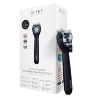 Roller pentru masaj facial 9 in 1 MicroNeedle, Black, Geske