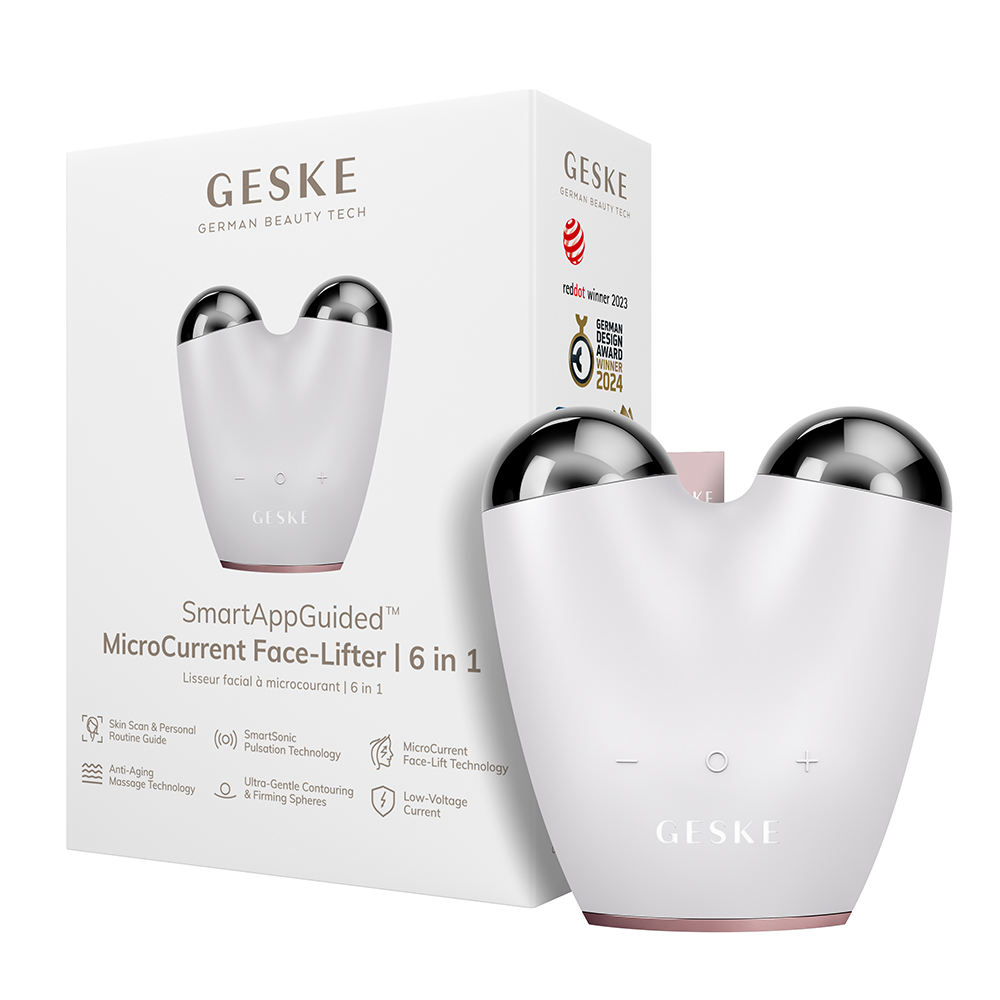 Dispozitiv pentru masaj facial 6 in 1 MicroCurrent Face-Lifter, Starlight, Geske