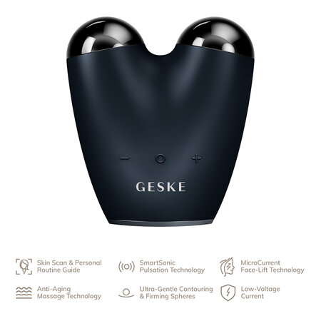 Dispozitiv pentru masaj facial 6 in 1 MicroCurrent Face-Lifter, Black, Geske 646125