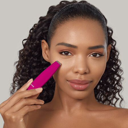 Dispozitiv pentru masaj facial 6 in 1 MicroCurrent Face-Lift Pen, Magenta, Geske 646138