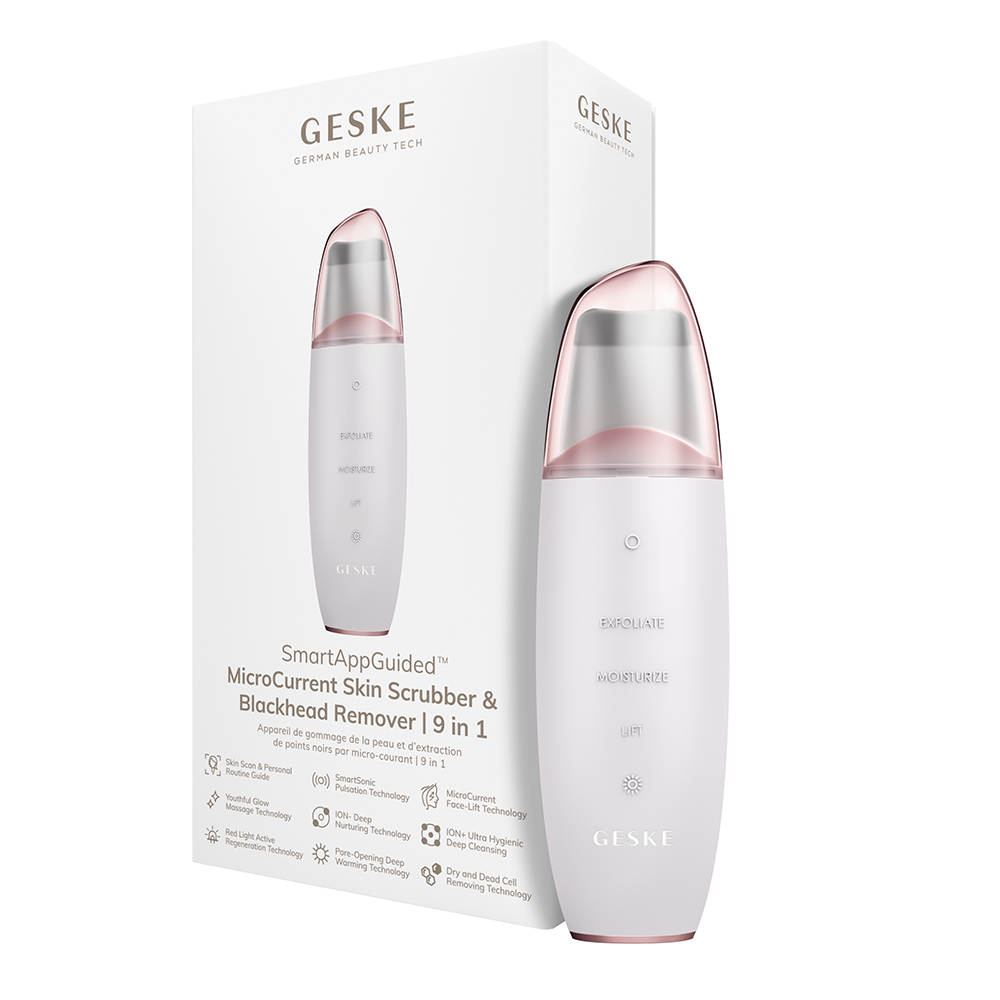 Dispozitiv pentru curatare faciala 9 in 1 MicroCurrent kin Scrubber&Blackhead Remover, Starlight, Geske