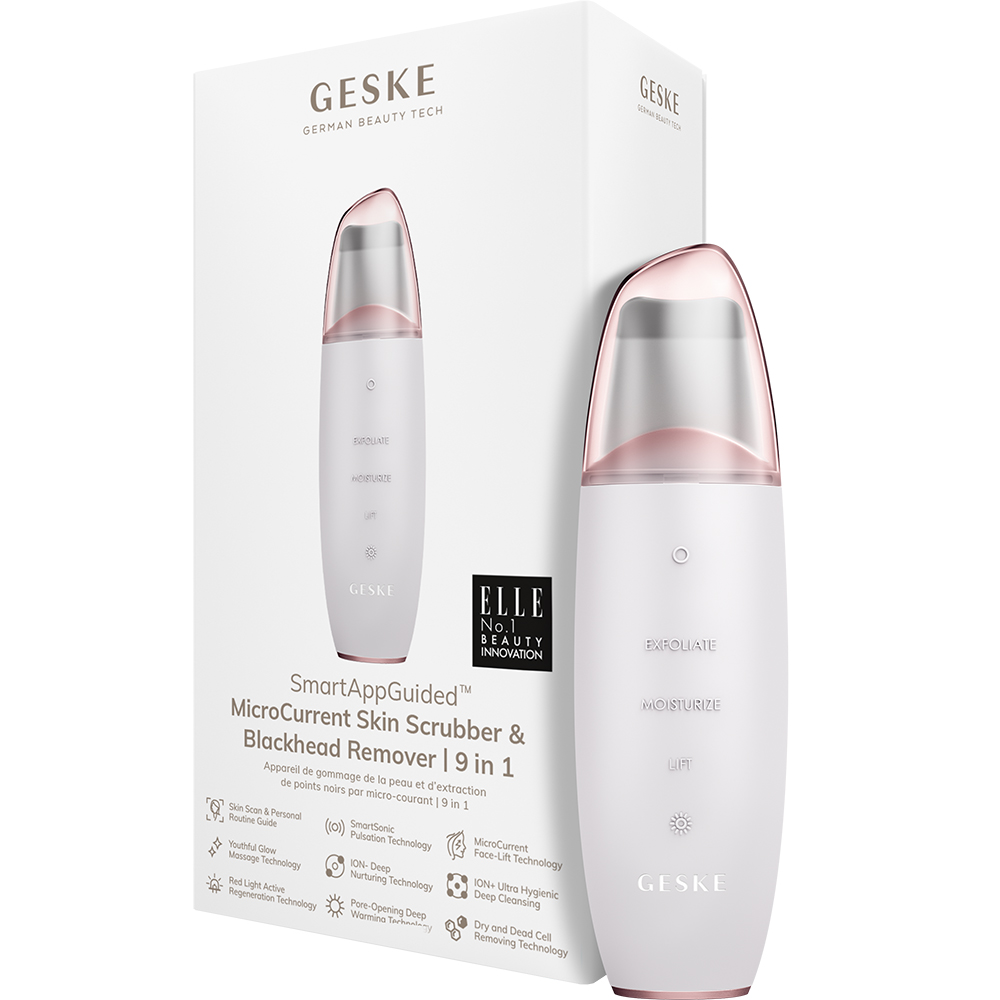 Dispozitiv pentru curatare faciala 9 in 1 MicroCurrent kin Scrubber&Blackhead Remover, Starlight, Geske