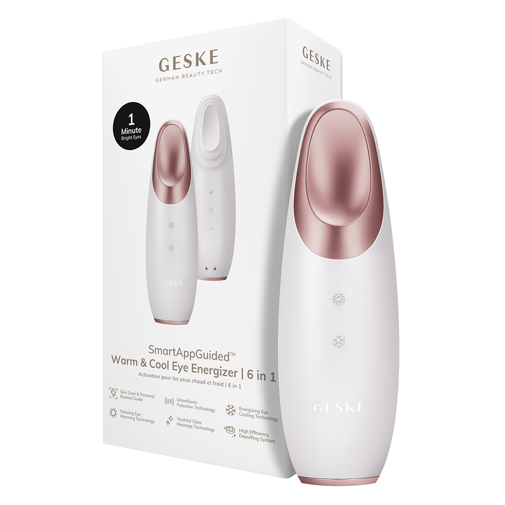 Dispozitiv de masaj pentru conturul ochilor 6 in 1 Warm & Cool Eye Energizer, Starlight, Geske