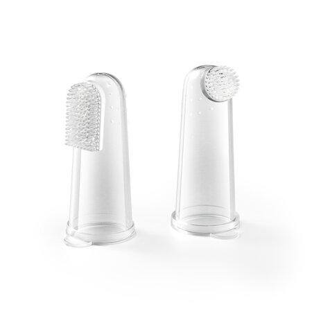 Degetar din silicon in cutie de protectie, 2 bucati, Babyono