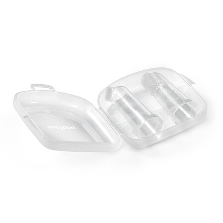 Degetar din silicon in cutie de protectie, 2 bucati, Babyono 646294