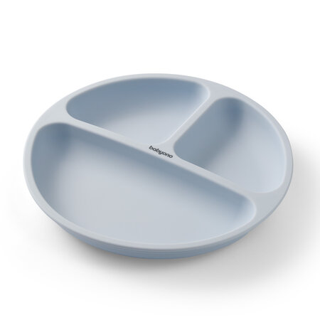 Farfurie din silicon cu ventuza, Albastru, Babyono 646360