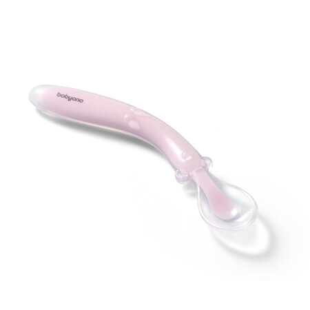 Lingurita flexibila din silicon, Roz, Babyono 646382
