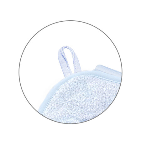 Prosop cu gluga din bambus, 100 x 100 cm, Albastru, Babyono 646387