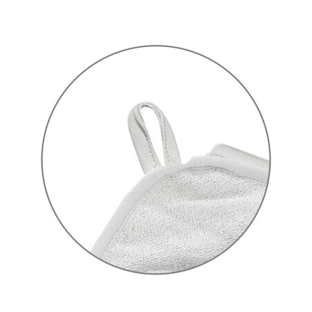 Prosop cu gluga din bambus, 100 x 100 cm, Gri, Babyono 646391