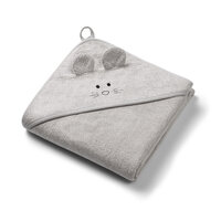 Prosop cu gluga din bambus, 100 x 100 cm, Gri, Babyono