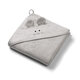 Prosop cu gluga din bambus, 100 x 100 cm, Gri, Babyono 646393
