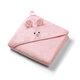 Prosop cu gluga din bambus, Roz, 100 x 100 cm, Babyono 646397