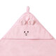 Prosop cu gluga din bambus, Roz, 100 x 100 cm, Babyono 646399