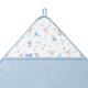 Prosop cu gluga din bumbac, Albastru, 100 x 100 cm, Babyono 646403