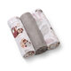 Scutece din muselina, Gri, 3 bucati, Babyono 646472