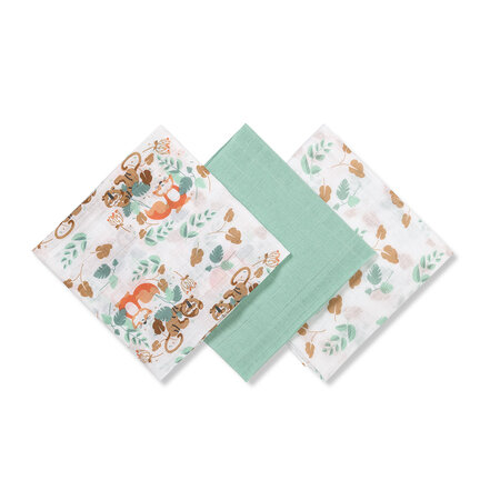 Scutece din muselina, Menta, 3 bucati, Babyono 646479