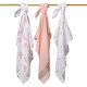 Scutece din muselina, Roz, 3 bucati, Babyono 646490