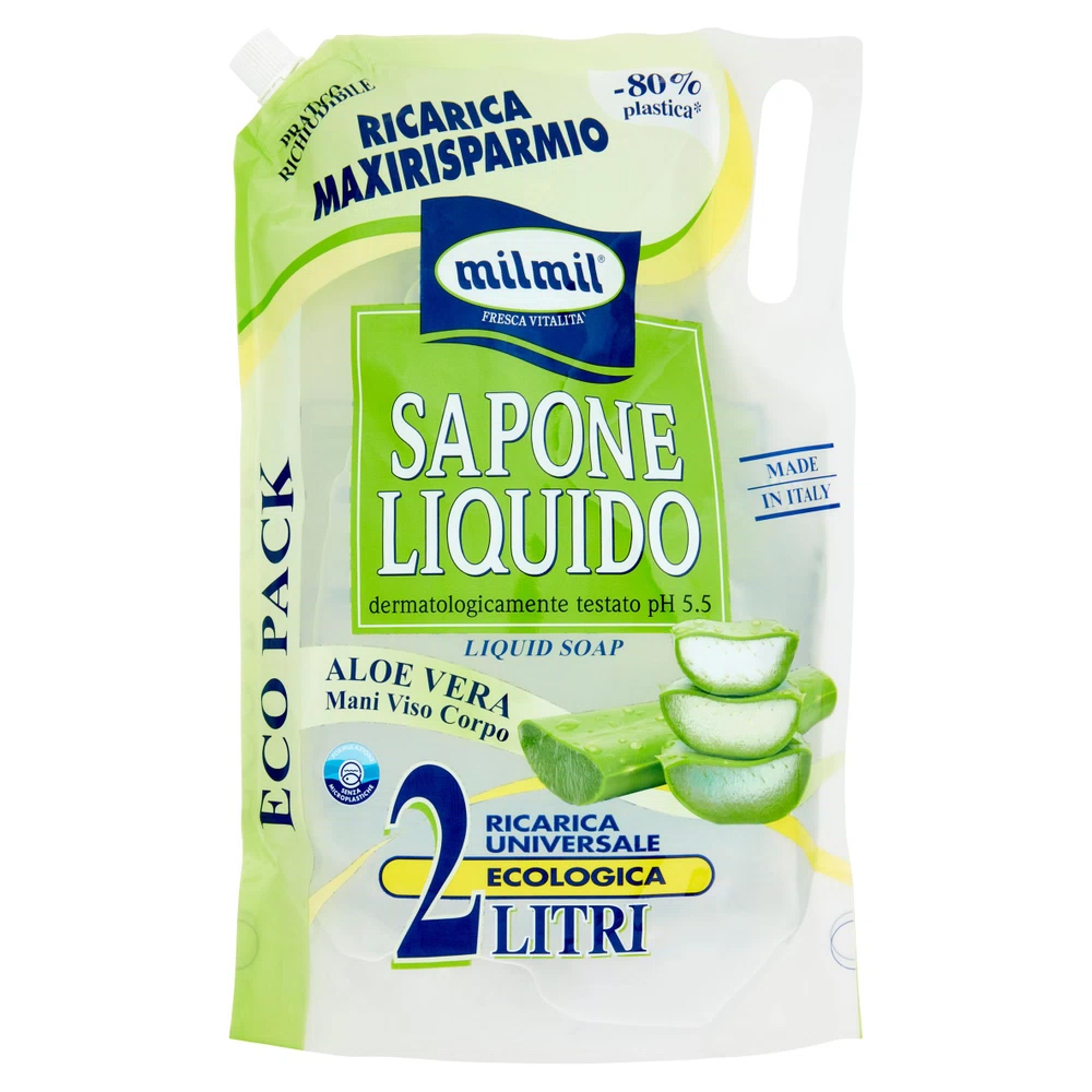 Rezerva sapun lichid, Aloe Vera, 2000 ml, MilMil