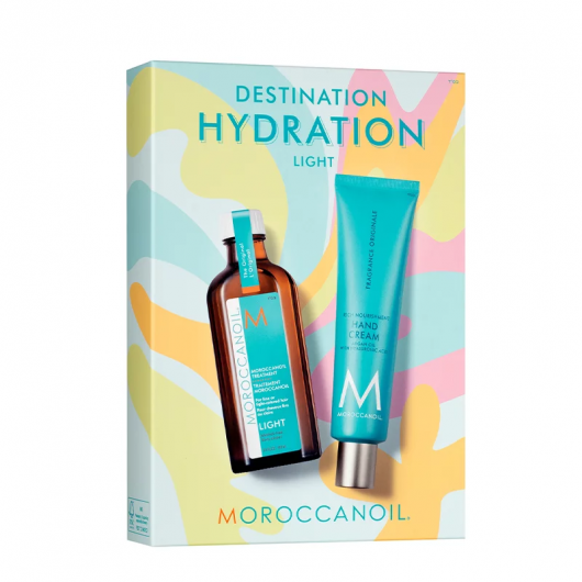 Set Summer ulei pentru par fin Light 100 ml + Crema de maini Fragrance Original 100 ml, Moroccanoil