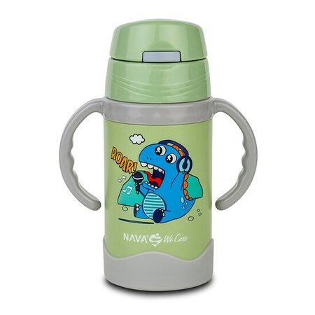 Sticla termoizolata We care, verde, 300 ml, Nava