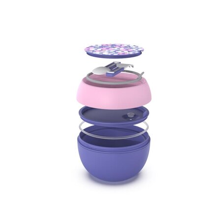 Caserola rotunda din plastic We care, violet, 800 ml, Nava 646681