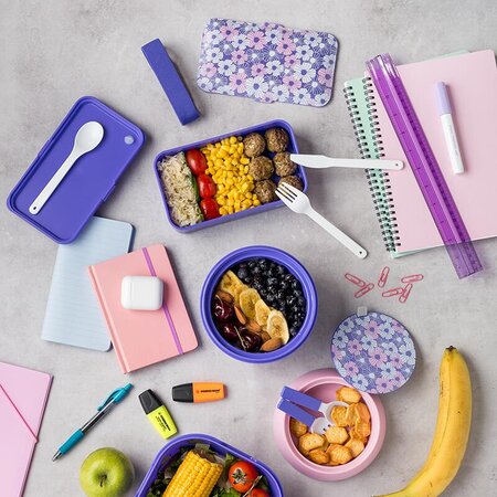 Caserola Lunchbox din plastic We care, violet, 650 ml, Nava 646726