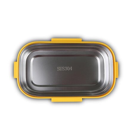 Caserola Lunchbox din otel inoxidabil We care, galben, 800 ml, Nava 646737