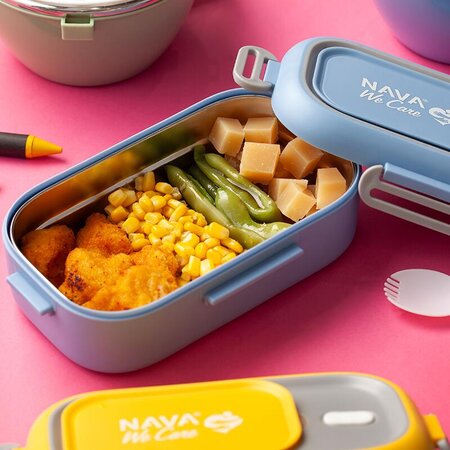Caserola Lunchbox din otel inoxidabil We care, galben, 800 ml, Nava 646739