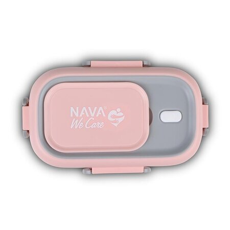 Caserola Lunchbox din otel inoxidabil We care, roz, 800 ml, Nava 646752