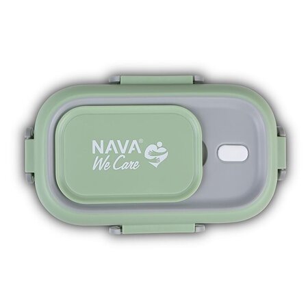 Caserola Lunchbox din otel inoxidabil We care, verde, 800, Nava 646754