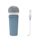 Sticla de plastic cu pai We care, Bleu, 380 ml, Nava 646764