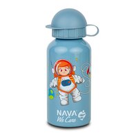 Sticla termoizolata din aluminiu We care, Albastru, 400 ml, Nava