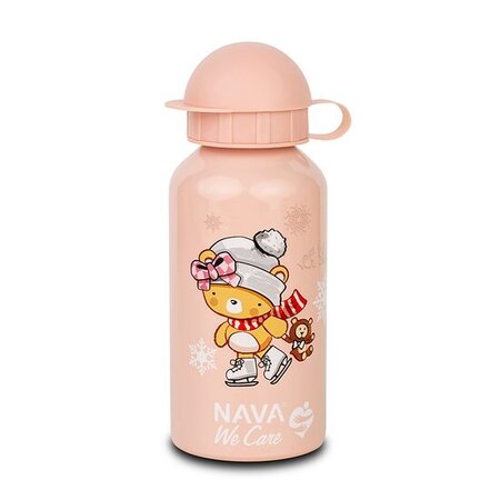 Sticla termoizolata We care, roz, 400 ml, Nava