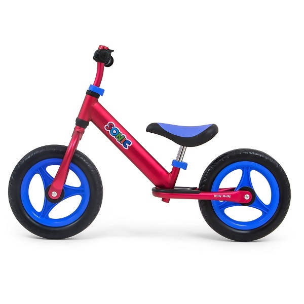 Bicicleta usoara din aluminiu fara pedale Sonic, Red, Milly Maly