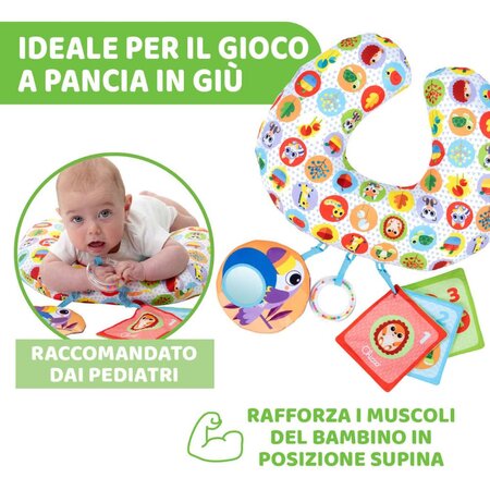Perna Boppy cu animalute Tummy time, +2 luni, Chicco 647014
