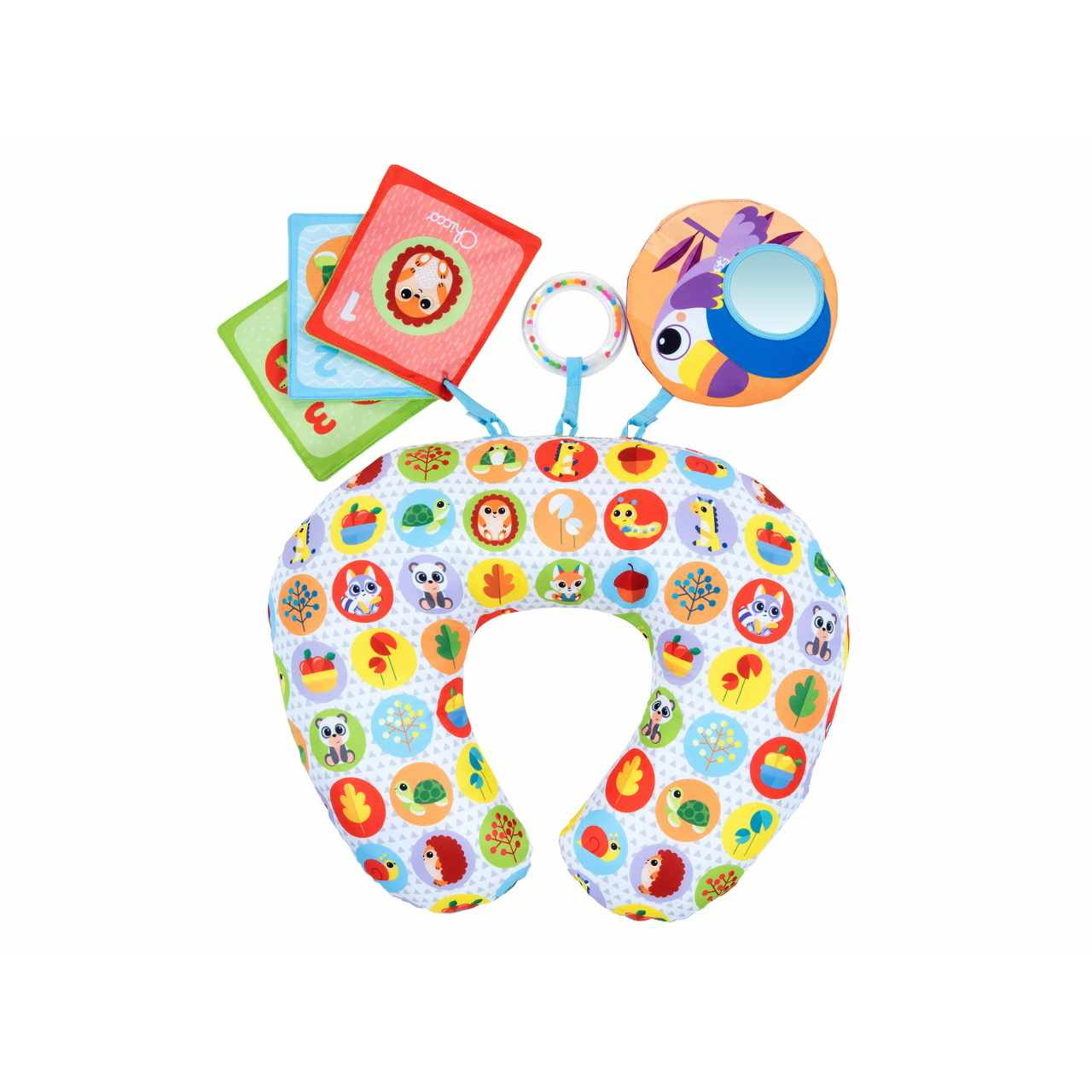 Perna Boppy cu animalute Tummy time, +2 luni, Chicco