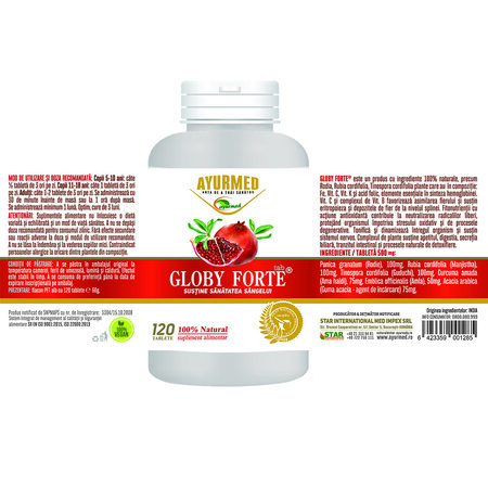 Globy Forte, 120 tablete, Ayurmed 677078