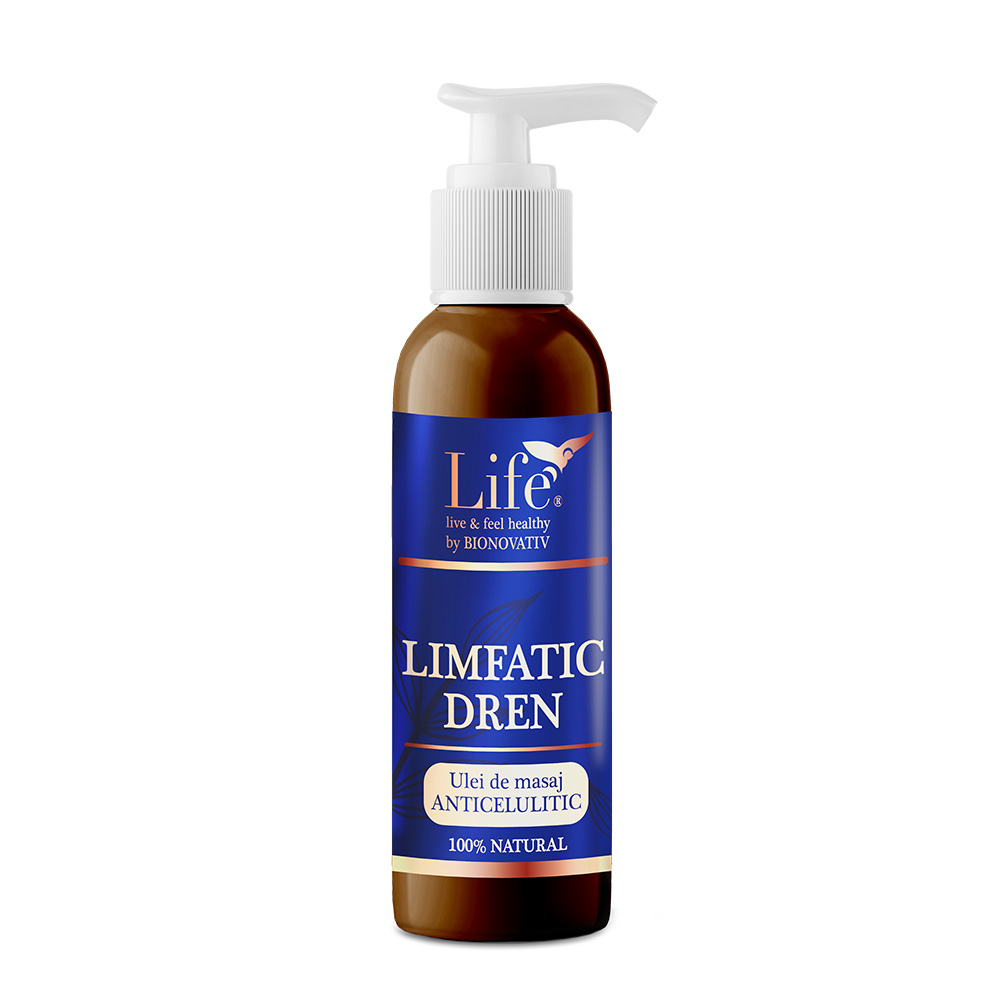 Ulei de masaj anticelulitic Limfatic Dren Life, 200 ml, Bionovativ