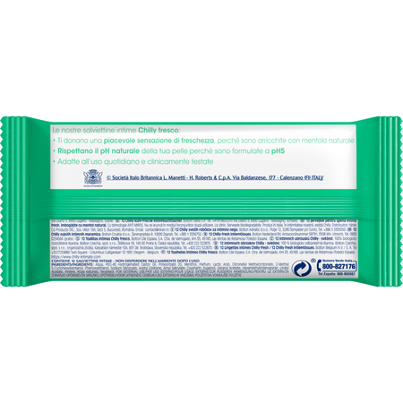 Servetele pentru igiena intima, Fresh, 12 bucati, Chilly 760708