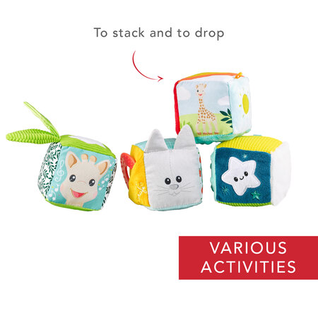 Cuburi Multi Activitati Girafa Sophie, + 3 luni, Vulli 647693