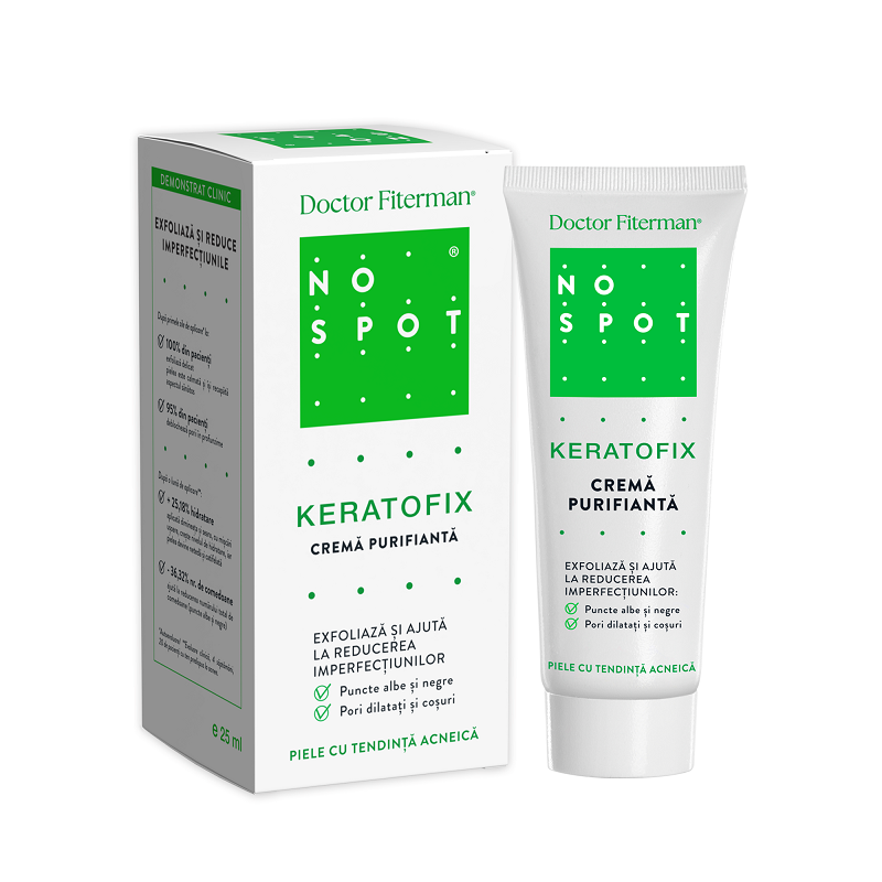 Crema purifianta No Spot Keratofix, 25 ml, Fiterman Pharma