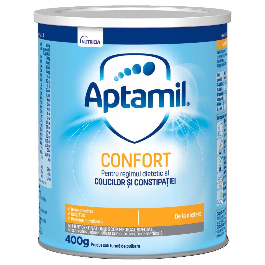 Lapte praf Aptamil Confort, +0 luni, 400 g, Nutricia