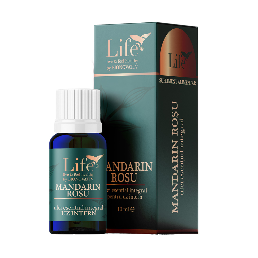 Ulei esential integral de Mandarin Rosu, 10 ml, Bionovativ