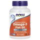Omega 3, 100 mg, 100 capsule, Now Foods 648144