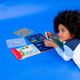 Carte tip tabla reutilizabila Chalkboard Sketchbook Construction, 3 ani+, Floss & Rock 648618