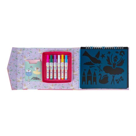 Carte tip tabla reutilizabila Chalkboard Sketchbook Enchanted, 3 ani+, Floss & Rock 648625