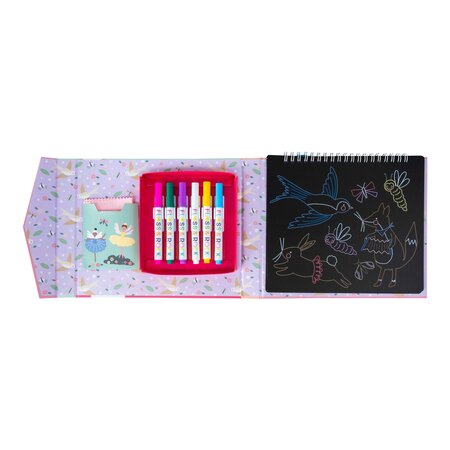 Carte tip tabla reutilizabila Chalkboard Sketchbook Enchanted, 3 ani+, Floss & Rock 648624