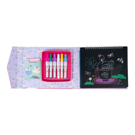 Carte tip tabla reutilizabila Chalkboard Sketchbook Enchanted, 3 ani+, Floss & Rock 648620