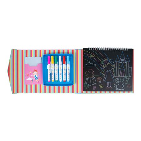 Carte tip tabla reutilizabila Chalkboard Sketchbook Rainbow Fairy, 3 ani+, Floss & Rock 648630